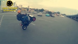Стант на скутере  Yamaha JOG   Yamaha BWS