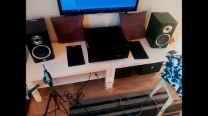 Запись звучания HECO Elementa 300 на 2 измерительных микрофона Behgringer ECM8000