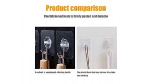 Прозрачный настенный крючок 20 шт., прочные самоклеящиеся настенные вешалки для дверей, крючки