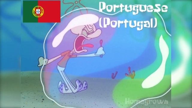 Squidward Blows A Bubble In 24 Different Languages (Redux)