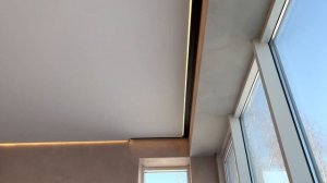 Тканевый потолок Descor, теневой профиль, подсветка, Слот Парсек