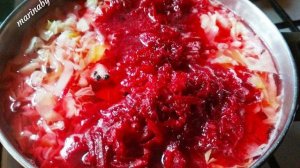 Постный красный борщ