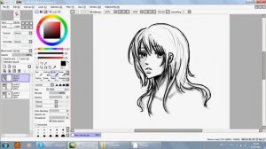 【SPEEDPAINT】Anime girl sketch SAI (Timelapse)