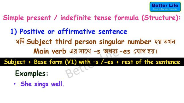 Present Indefinite Tense – Rules, Formula with Examples | Tense in Bangla | Simple Present Tense