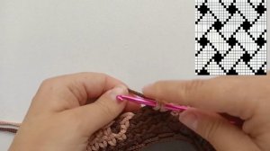 Жаккард ПЛЕТЕНКА крючком: стильный вязанный шоппер