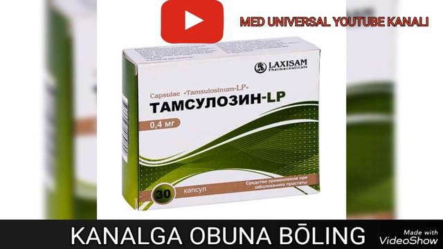 TAMSULOZIN KAPSULASI HAQIDA MALUMOT. TAMSULOZIN INSTRUKSIYASI HAQIDA MA'LUMOT. #ТАМСУЛОЗИН ХАҚИДА смотреть онлайн