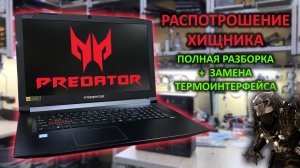 ACER PREDATOR HELIOS 300 PH317-52 ПОЛНАЯ РАЗБОРКА ХИЩНИКА + ЗАМЕНА ТЕРМОИНТЕРФЕЙСА