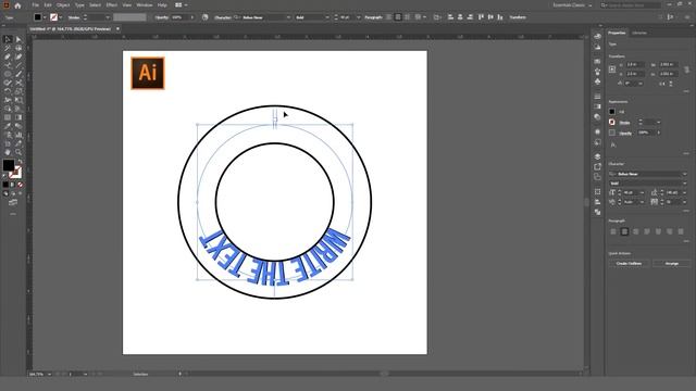 Wrap Text Around The Circle in illustrator | Adobe illustrator Tutorial смотреть онлайн