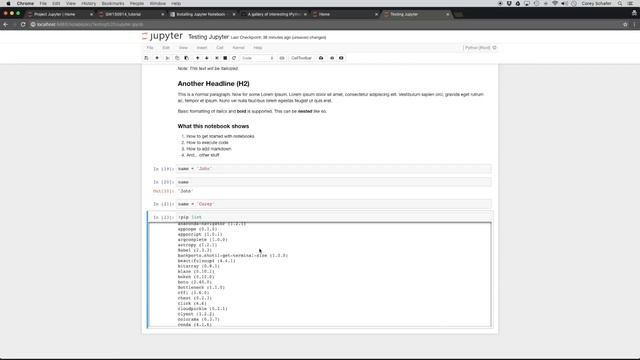 Jupyter Notebook Tutorial