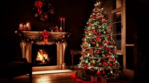 1 (Hour) Christmas fireplace, New Year, Новогодняя атмосфера, новогодний камин.
