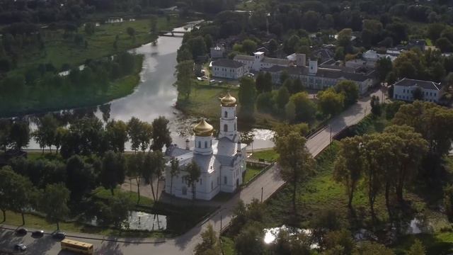 Вышний Волочёк. Вид на центр города с высоты птичьего полёта.