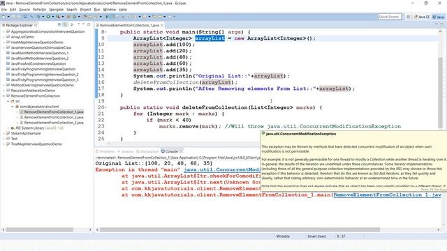 How to remove certain elements from that collection inside the loop in certain criteria is match ?