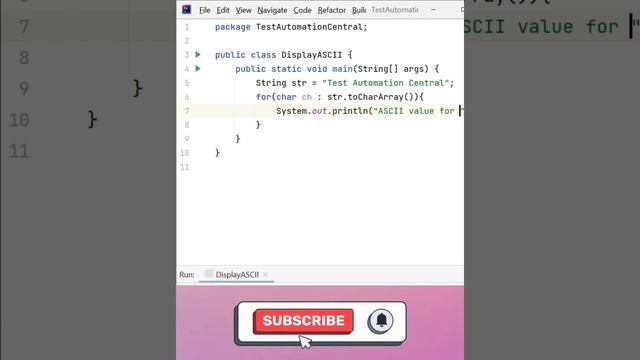 How to Display ASCII value for String | Java Interview Question And Answers