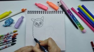 How to Draw A Cute Llama (Alpaca) Step by Step Easy. ? Как нарисовать ламу (карандашом легко и мило