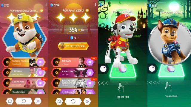 Rubble ? Skye ? Marshall ? Chase Paw Patrol | Tiles Hop Edm Rush