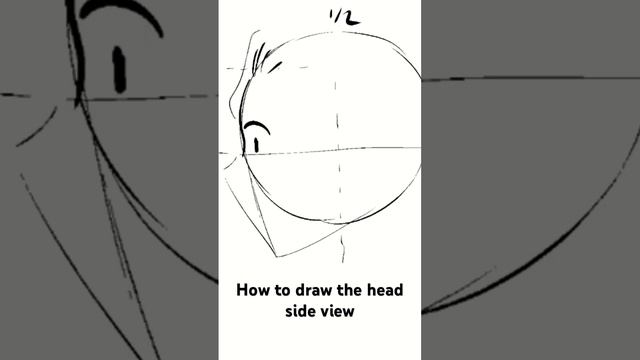 How to draw the head from the side view #howtodraw