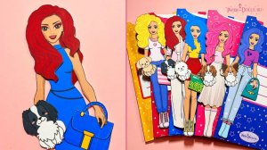 Бумажная кукла с набором одежды