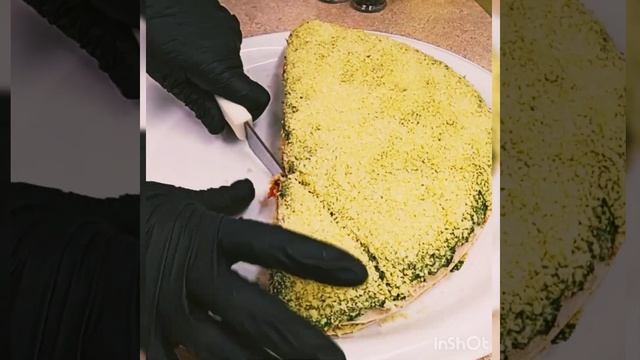 Закусочный торт из лаваша. Готовим вегетарианское блюдо!