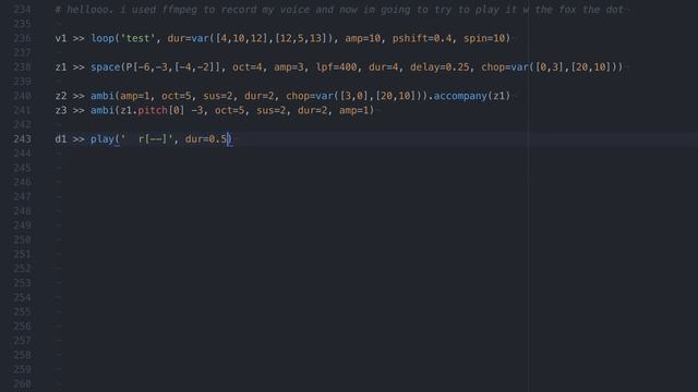 Sleep Self as Stream:: FFmpeg voice recording + FoxDot смотреть онлайн