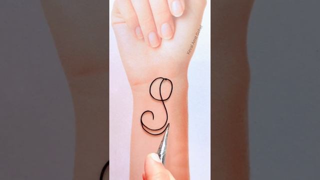 Q letter mehndi tattoo design 2022 #shorts #mehndi #tattoo