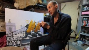 Пишу маслом на строительной фанере. Живопись. Художник. Эксперименты.