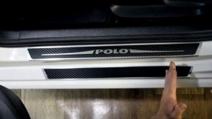 Наклейки на пороги для Volkswagen Polo