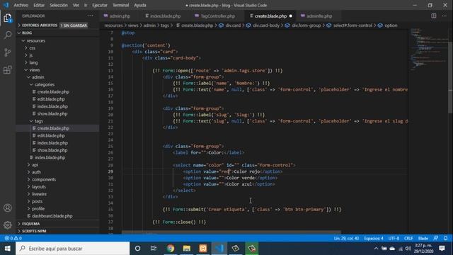 Crud de etiquetas - Aprende a crear un sistema de blog con Laravel 10 смотреть онлайн