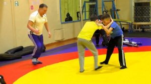 Вольная борьба. Тренировка. Отработка  приёмов.