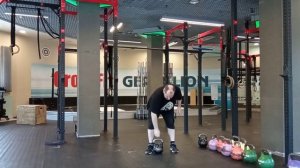 "ЗА ШКИРКУ-ЖИМ" ОДНОЙ. ГИРЯ 12 КГ. ONE-HAND 12 KG KETTLEBELL PRESS.