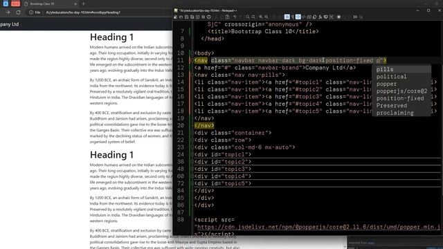 Learn Bootstrap 5 | Building 1 page website with bootstrap ScrollSpy