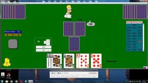 Карточная игра 1000 с Гомером и Лизой.