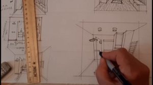 Как нарисовать интерьер ,ванной комнаты. Акварель