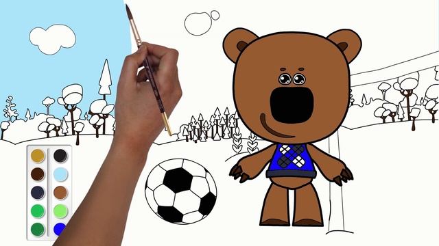 Учимся рисовать Кешу из мультфильма Ми ми мишки. Мультик раскраска от Планеты Малышей