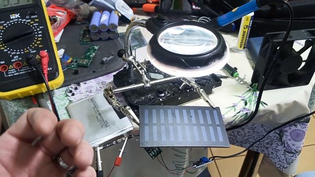 подключение вентилятора и платы заряда от солнечной панели
