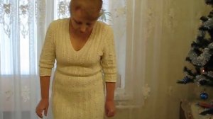 Вязание спицами, нарядное платье