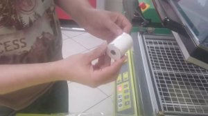 Упаковка чековой ленты в термоусадочную пленку