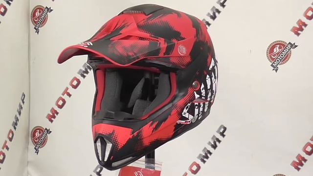 Шлем кросс SHIRO MX-305 SILS, цвет BLACK RED смотреть онлайн