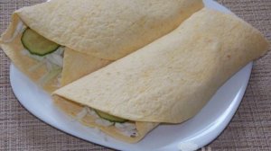 Мексиканская лепешка с творожным сыром и овощами