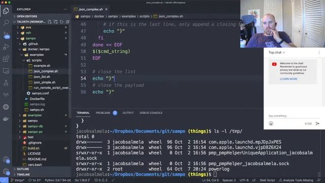 Live stream coding: bash script API server смотреть онлайн