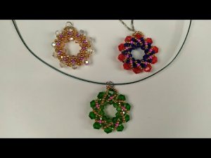 Украшения из бисера. Вариант 1. Подвеска из бисера и бусин. Мастер класс. Пошаговый МК .