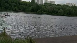 Байдарка Смена. Первый заплыв