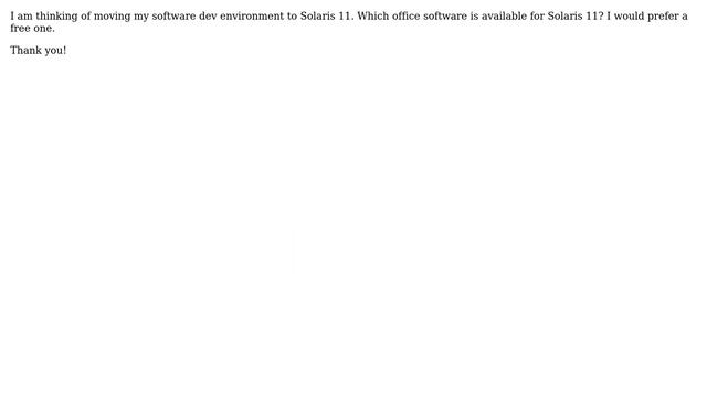 Which office software is available for Solaris 11? смотреть онлайн