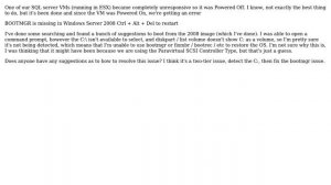 VMWare BOOTMGR is missing in Windows Server 2008