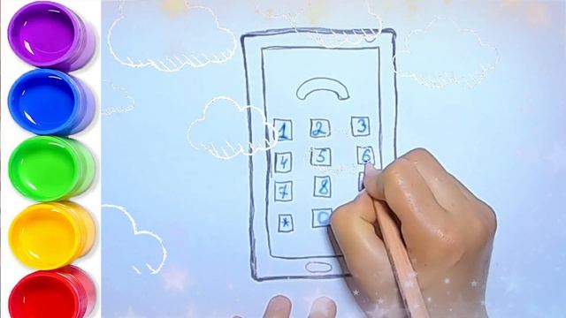 Bolajon Telefon Rasm chizish | сурет салу телефон | Рисунок Для Детей | Zeichnen für Kinder.