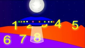 Мультик для малышей. Учимся считать до 10 с летающей тарелкой