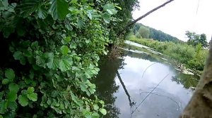 Рыбалка на подъемник (паук) в малой реке.