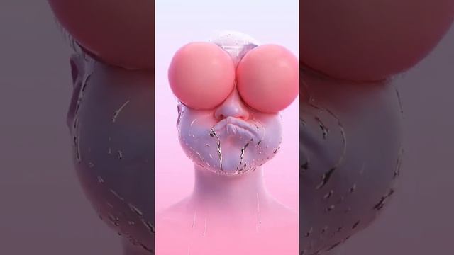 Bubblegu??? #3dart #animation #bubble #simulation #pastel #digitalart #crazyfun #shortvideo