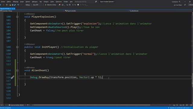 SPACE INVADERS Part.7 - Réaliser un clone de "space Invaders" dans Unity смотреть онлайн