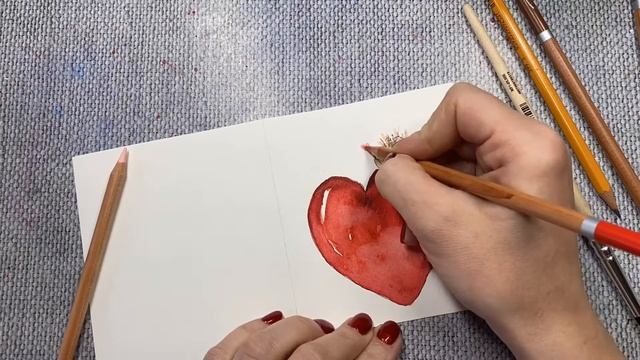 Как нарисовать сердце акварелью. Как нарисовать ёжика акварелью. Скетчинг для новичков. Акварель.