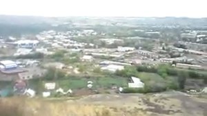 Вид на город Кувандык с горы. Оренбургская область.